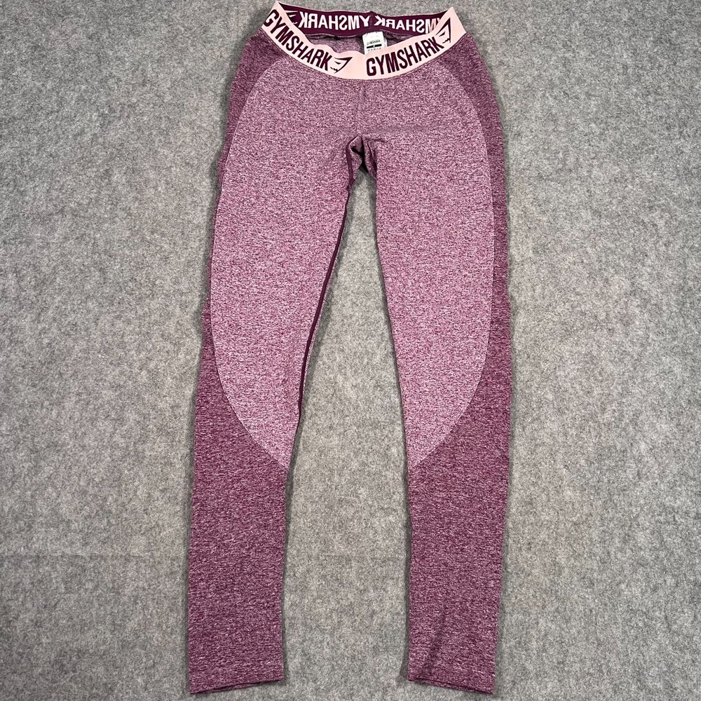 Gymshark Burgundy Maroon Marl Flex Activewear Leggings Women's Size Medium